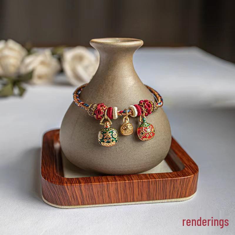 Dunhuang-Inspired Braided Bracelet: Handmade Rope, Ready for Lucky or Zodiac Beads