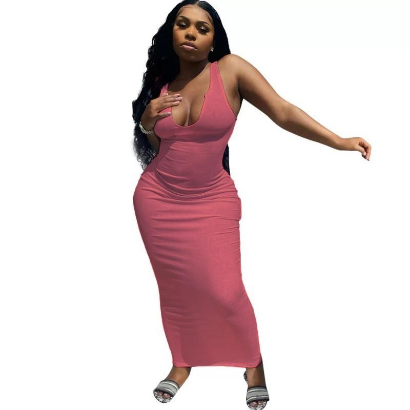 Sexy Maxi Tank Dress, Bodycon Nightclub Party Casual Dress For Summer & Spring, Women's Clothing