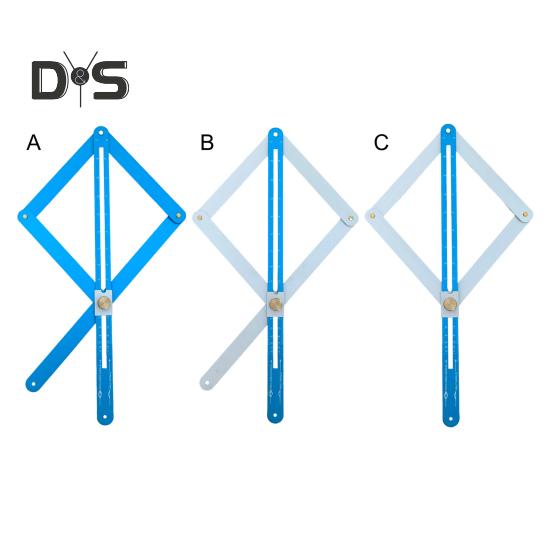 Eckwinkelsucher mit Skalen, hochpräzise, multifunktionale Diagonalwinkellehre aus Aluminiumlegierung, Winkelmesser, Winkelmesswerkzeuge für die Holzbearbeitung