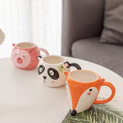 Panda Fox Lion Cup Animal Cup Water Cup Milk Cup Breakfast Cup Meal Bowl Plate Children's Plate Bowl Cup