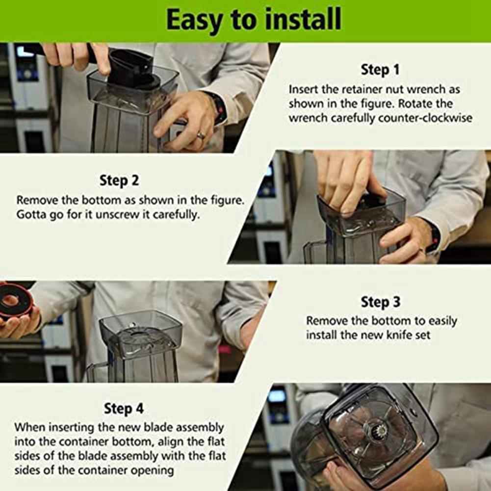 Wet Blade Assembly Replacement Blades, Blade Assembly Compatible for Vitamix 5200 Series Blender