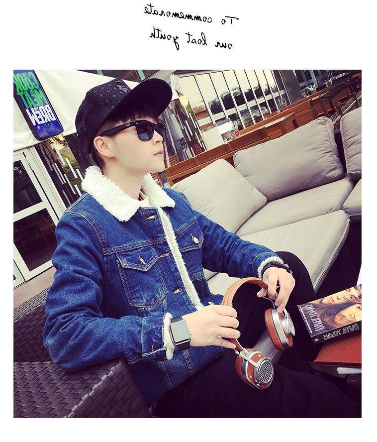 Men's Trendy All-Match Thick Winter Warm Velvet-Lined Denim Jacket