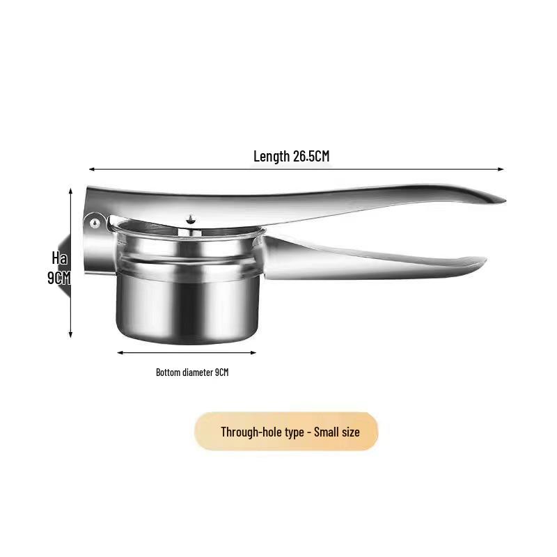 Stainless Steel Manual Juicer & Vegetable Squeezer: Hand-Press Lemon Squeezer, Potato Ricer & Dumpling Filler.