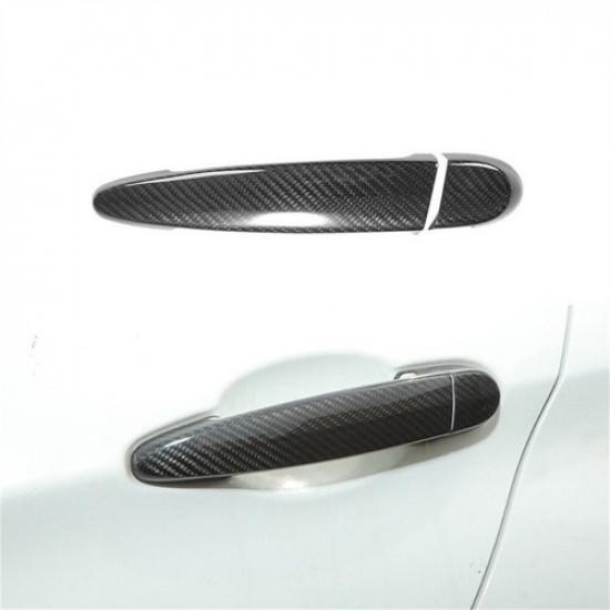 Carbon Fiber Look Door Handle Cover Trim Set For BMW 320i 330i 340i 420i 430i