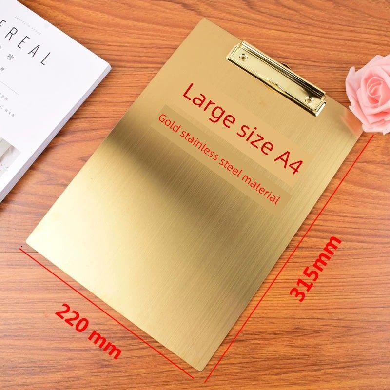 A4 Stainless Steel File Folder Thickness 1 Mma5 Stainless Steel Board Clamp Writing Board Document Board Bill Menu Plywood