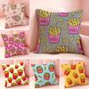French Fries Cushion Cover Pillow Short Plush Pillow Cute Simple Style For Living Room Bedroom Birthday Gift