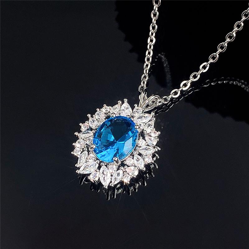 CAOSHI Gorgeous Temperament Necklace Female Party Accessories with Delicate Design Bright Crystal Stone Jewelry for Anniversary