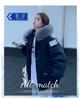 Big fur collar down cotton clothes women's short loose thickened large pocket tooling hooded jacket tide