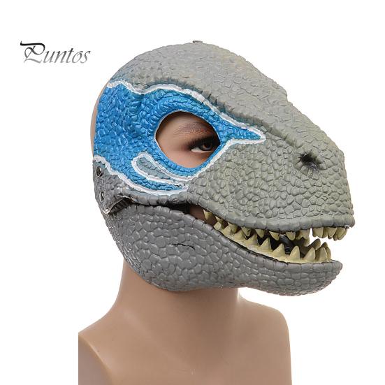 Dinozor Yüz Yastığı Hareketli Çene Tyrannosaurus Rex Baş Örtüsü Cosplay Partileri İçin Ürkütücü Cadılar Bayramı Dekorasyonu