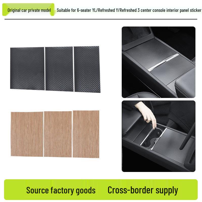 Model Y/3 Six-Seater Center Console Panel Sticker for Interior Modification