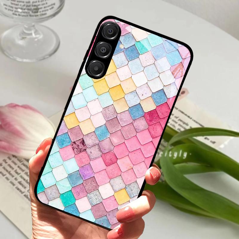 For Samsung A26 5G Case Hard PC Tempered Glass Phone Cover For Samsung Galaxy A36 A56 5G Fashion Animal Glass Protector Cases