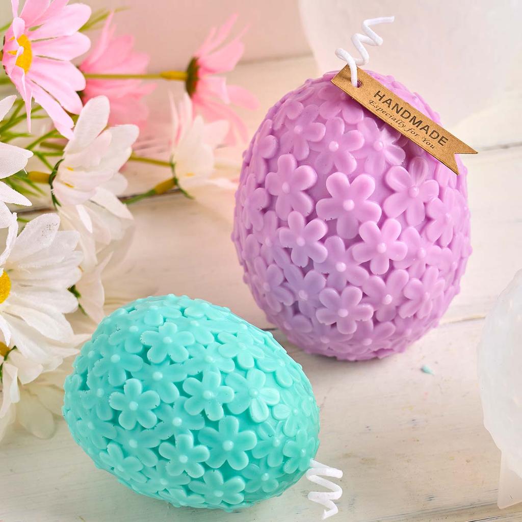 Catharanthus Ball Silicone Candle Mold DIY Easter Carving Flower Egg Craft Making Soap Plaster Resin Casting Molds Home Decor