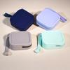 Small Silicone Coin Purse Pouch with Zipper And Wrist Strap, Square Shockproof Fashionable Accessory for Backpacks Storage Bag, Lightweight