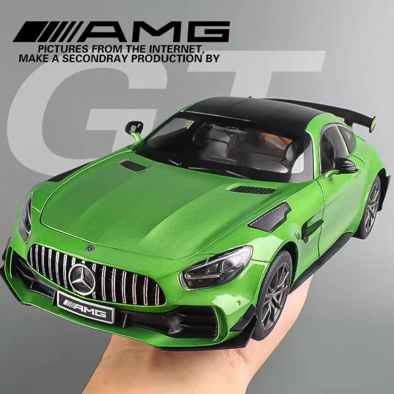 1:18 Mercedes Benz AMG GTR Leichtmetall-Sportwagen Diecast Modell Sound & Licht Simulation Spielzeug Sammlerstücke Ornamente Geschenke Geburtstagsgeschenk