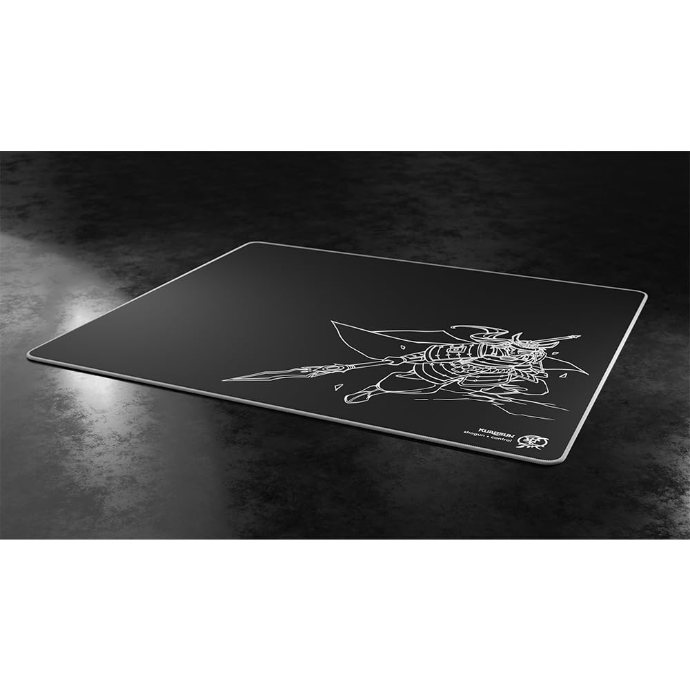 Kurosun Shogun Black Large Gaming Mouse Pad, Cloth Type, Control, FPS, 490 X 420mm, Official Japanese Distributor Warranty