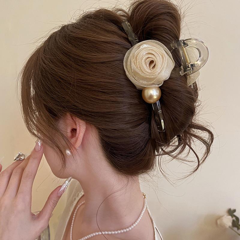 2025 Šik Květinová Spona do Vlasů ze Síťoviny pro Ženy