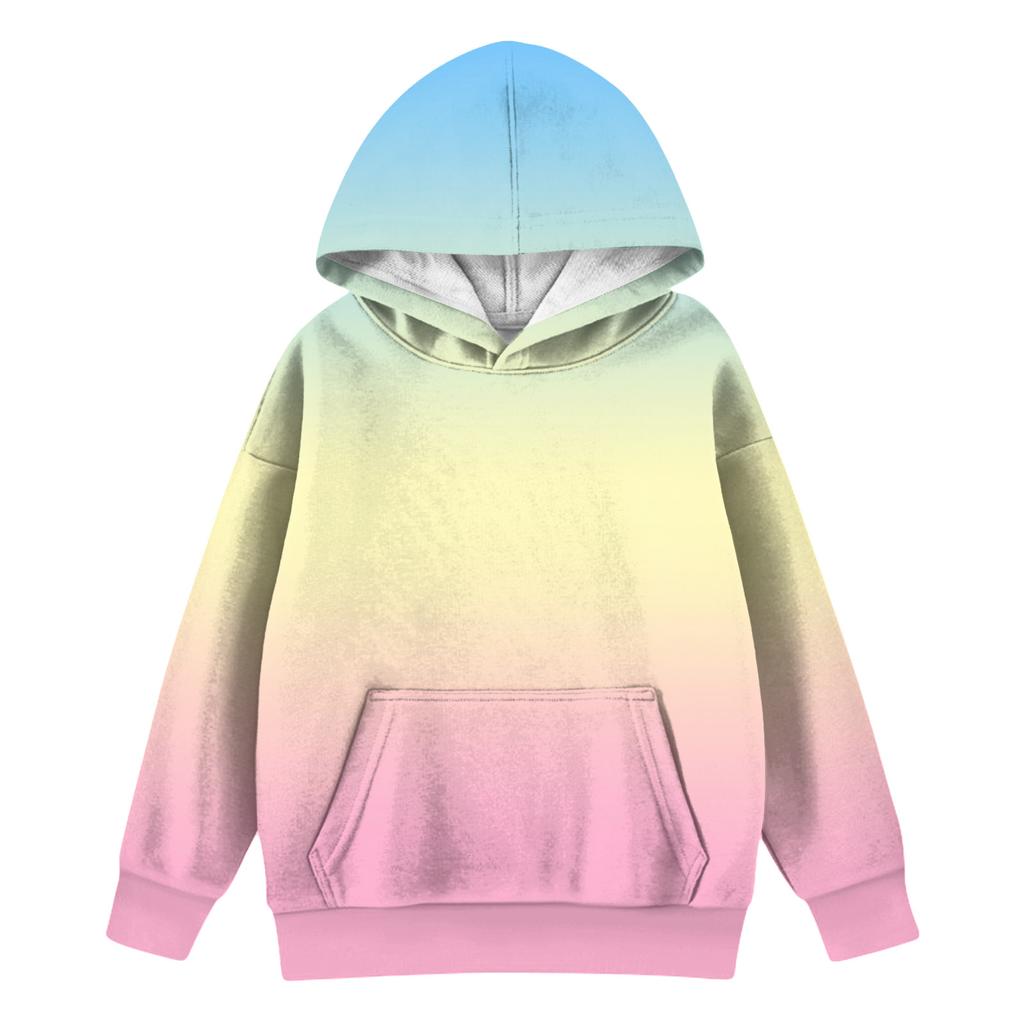 Girls' Hooded Tie-Dye Sweatshirt - Pullover Print Top