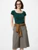 Round Neck Cardigan  Short Sleeve 