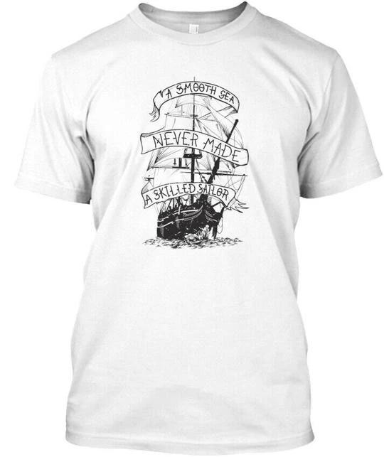 Футболка  Спокойное море никогда не сделало искусного моряка  Размеры S-5XL (США) XL