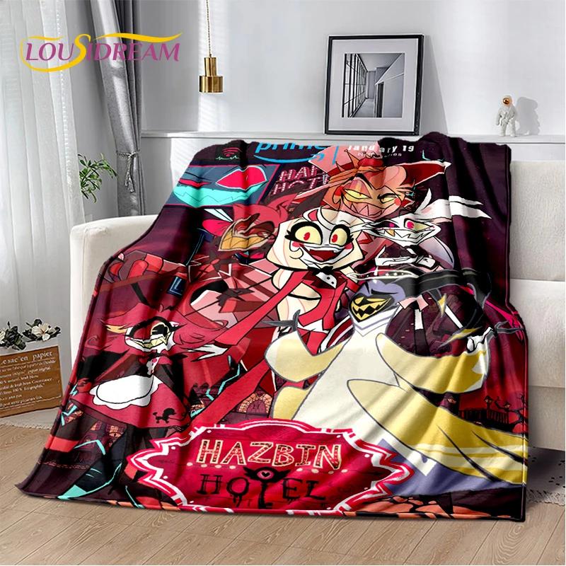 2026 H-Hazbin Hotel Charlie Cartoon Soft Blanket,Soft Throw Blanket for Home Bedroom Bed Sofa Picnic Travel Cover Child Gift