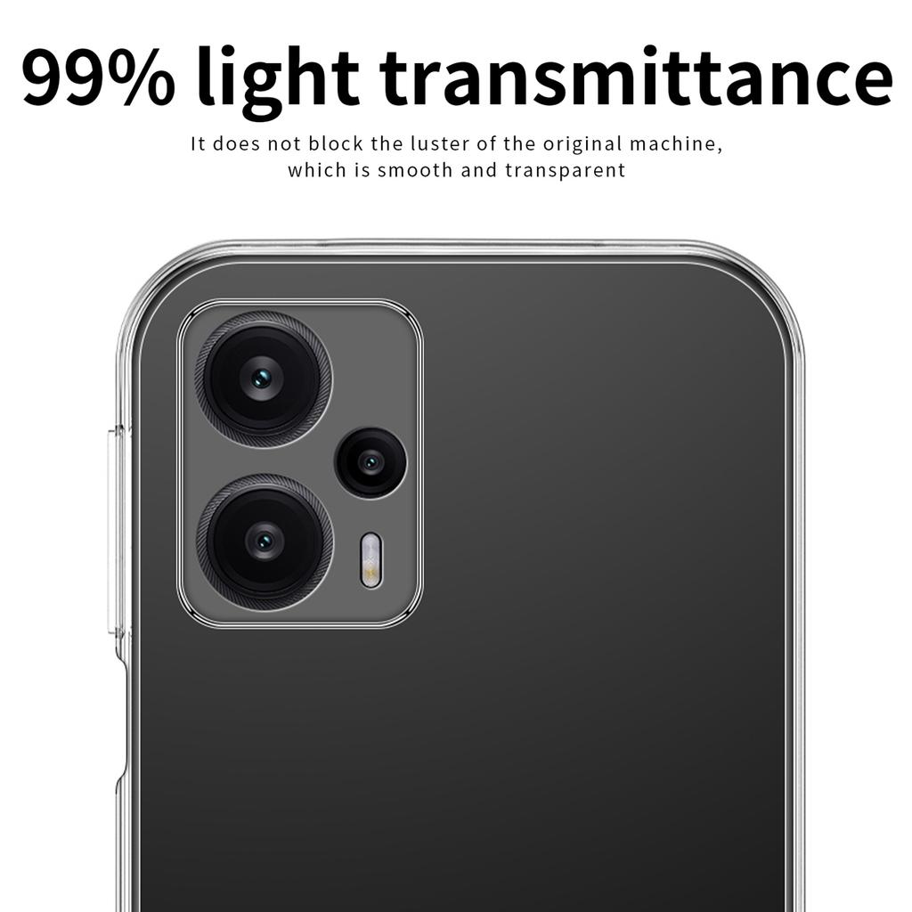MOFI For Xiaomi Redmi Note 12 Turbo/Poco F5 5G Transparent TPU Protective Case Shockproof Phone Cover