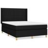 Maison Exclusive - Sommier à lattes de lit avec matelas Noir 140x190 cm Tissu