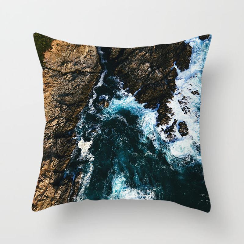 Natural Landscape Sunset Scenery Pillow Cover Sofa Decoration Car Office Seat Cushion Cover Room Pillow Cover Home Decoration