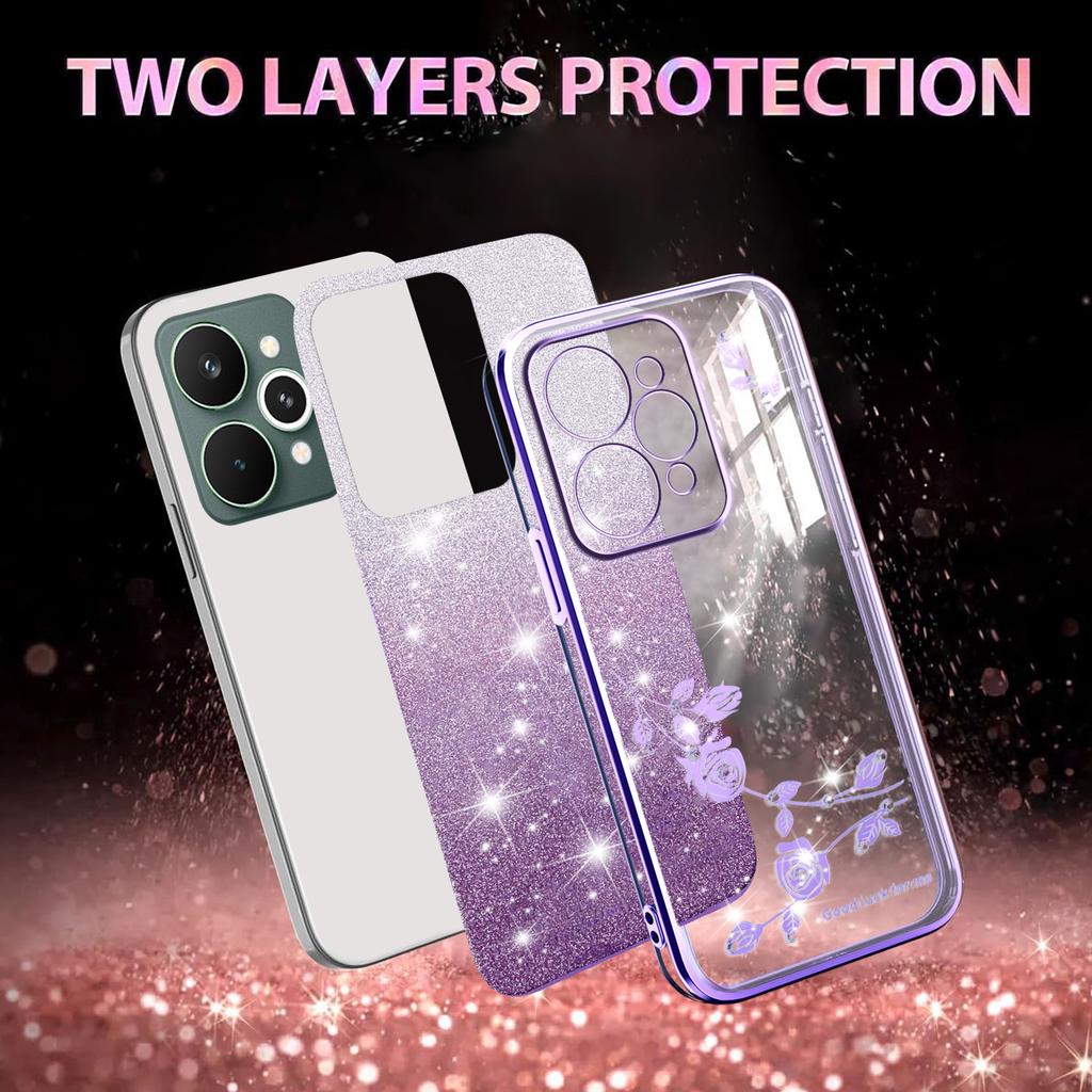 For Realme 15 Pro 5G Case Flower TPU Flexible Gradient Phone Cover
