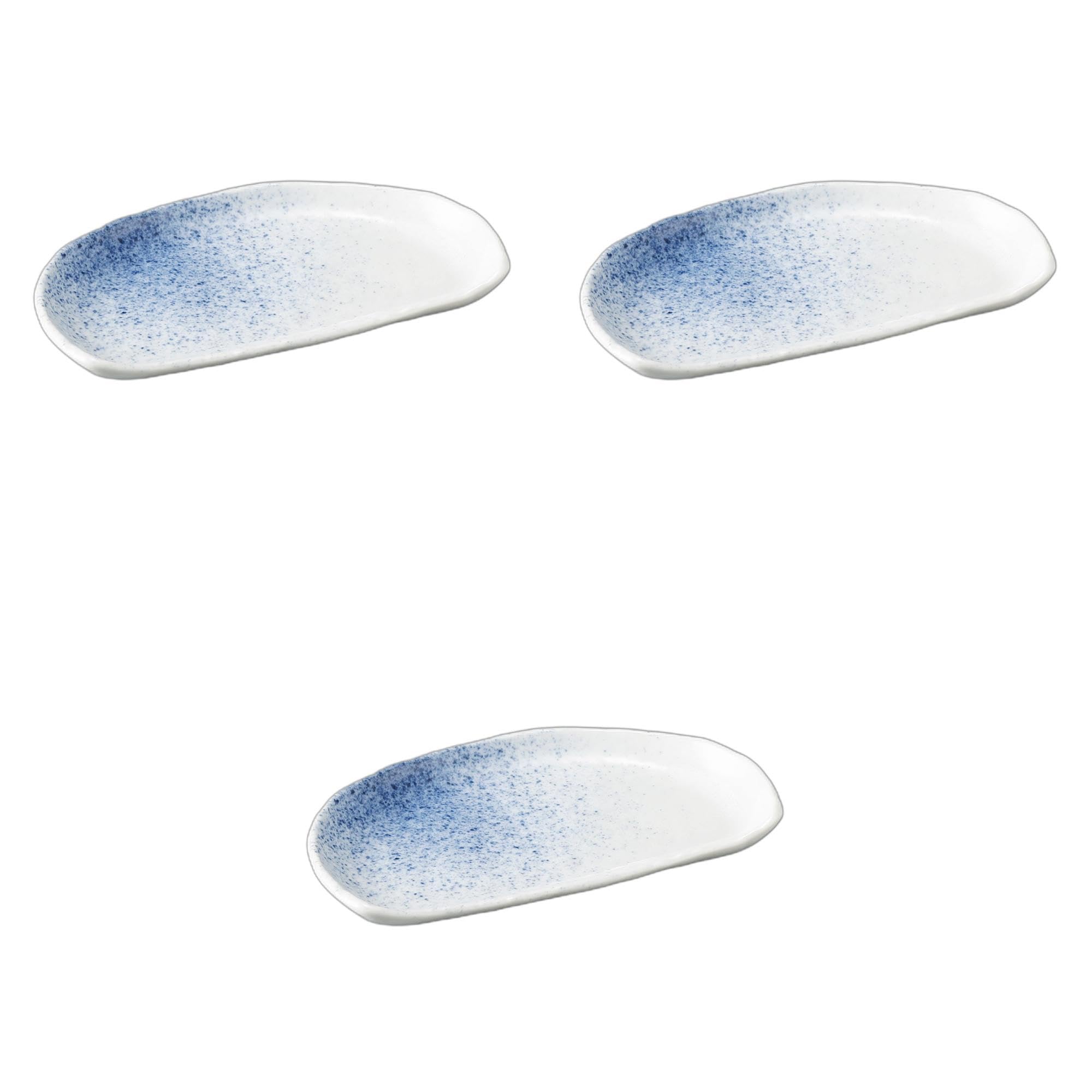 

Набор из 3 выдувных керамических тарелок x x Керамический набор Setomonohonpo Полумесяц [22,3 12,8 2,4 см] Тарелки, Керамика,