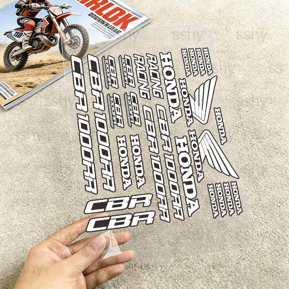 For HONDA CBR 18 Colors Waterproof Reflective Motorbike Stickers Easy Peel Removable Decals for Motorcycle Car