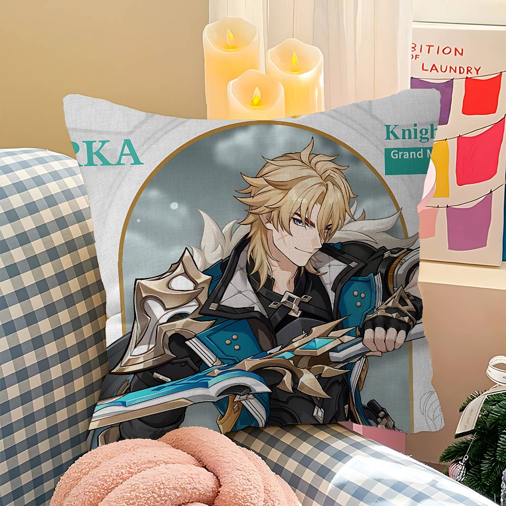 Genshin Impact game Cushion Cover Pillow Cover Decor Pillowcase Printed Cushion Case for Couch