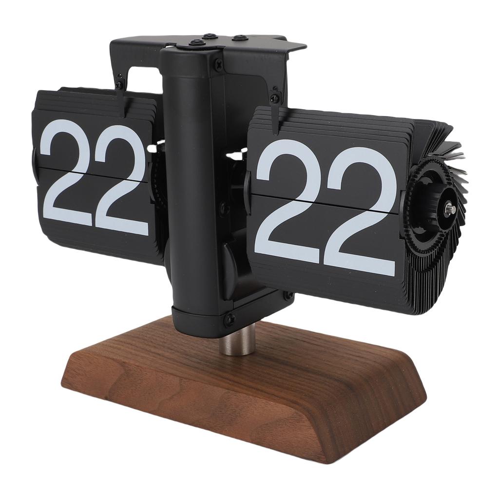 Retro Digital Flip Down Clock Mechanical Battery Powered Flip Desk Clock for Home Office Decor 24