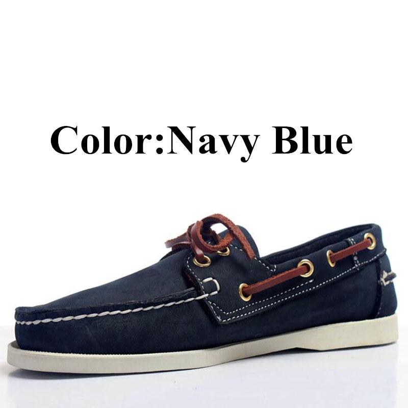Docksides Klassische Bootsschuhe für Herren und Damen aus echtem Leder, Übergröße, Marineblau, Schwarz, Braun, Marke, flache Halbschuhe, A047