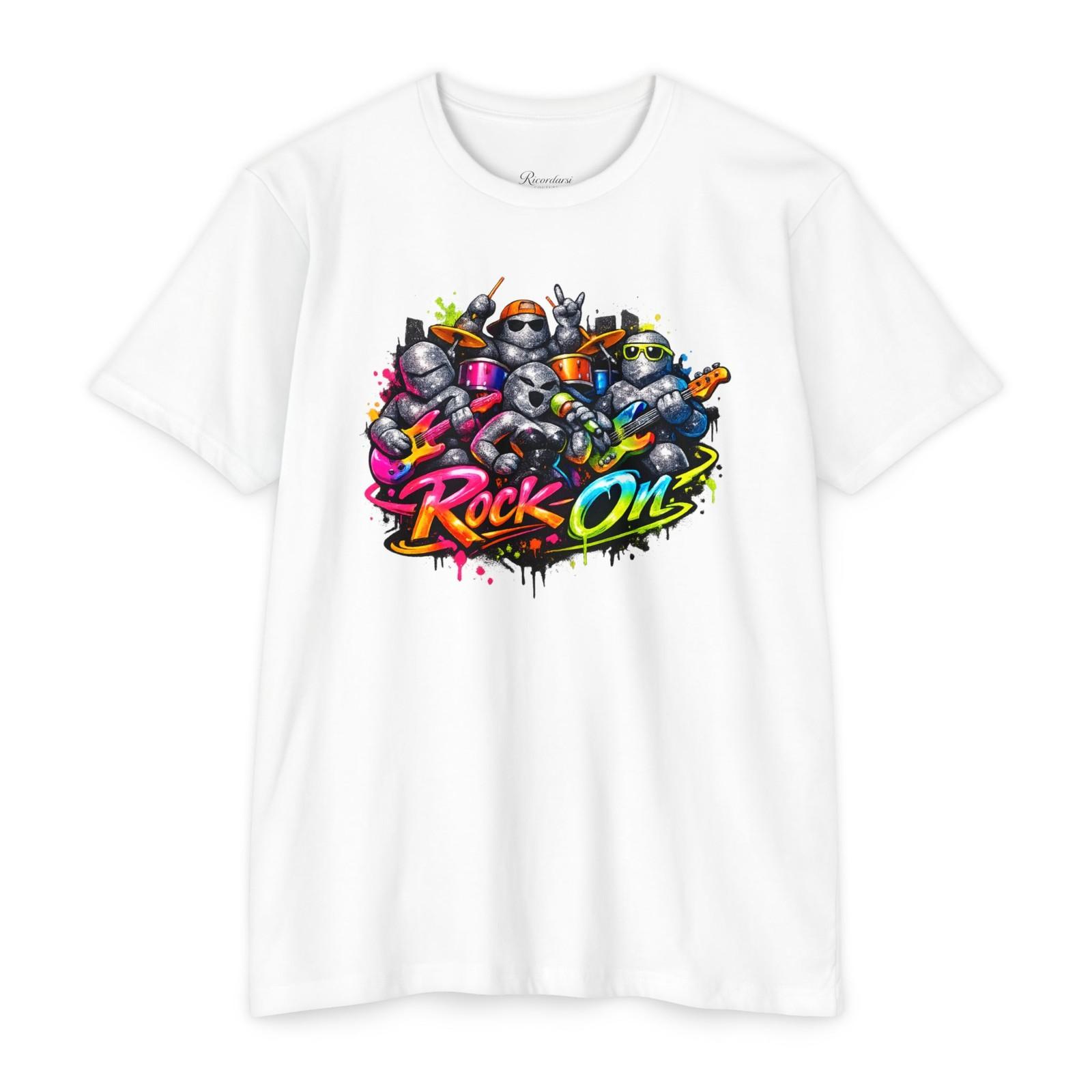 Rock On Rock Band T-Shirt | Colorful Graffiti Band Design S