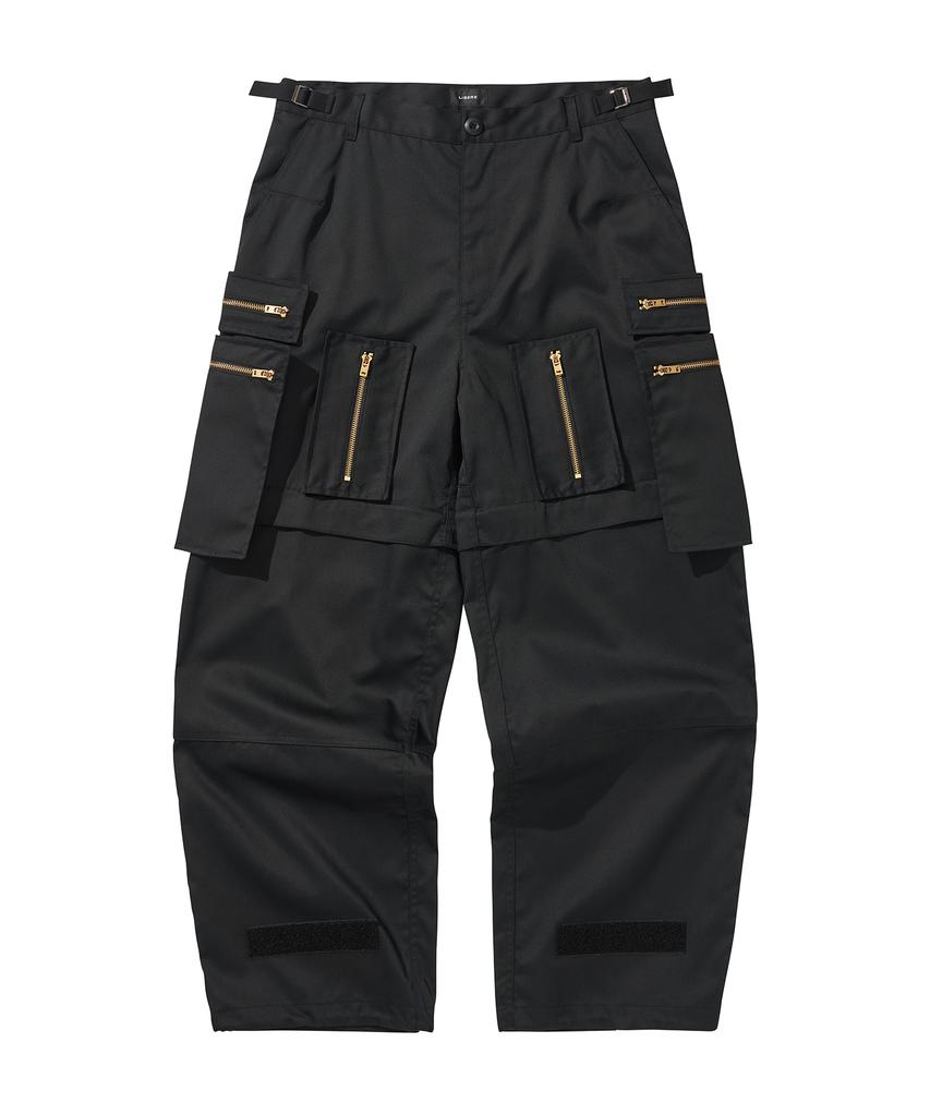 LIBERE Multi Zip Pocket Pants / Black