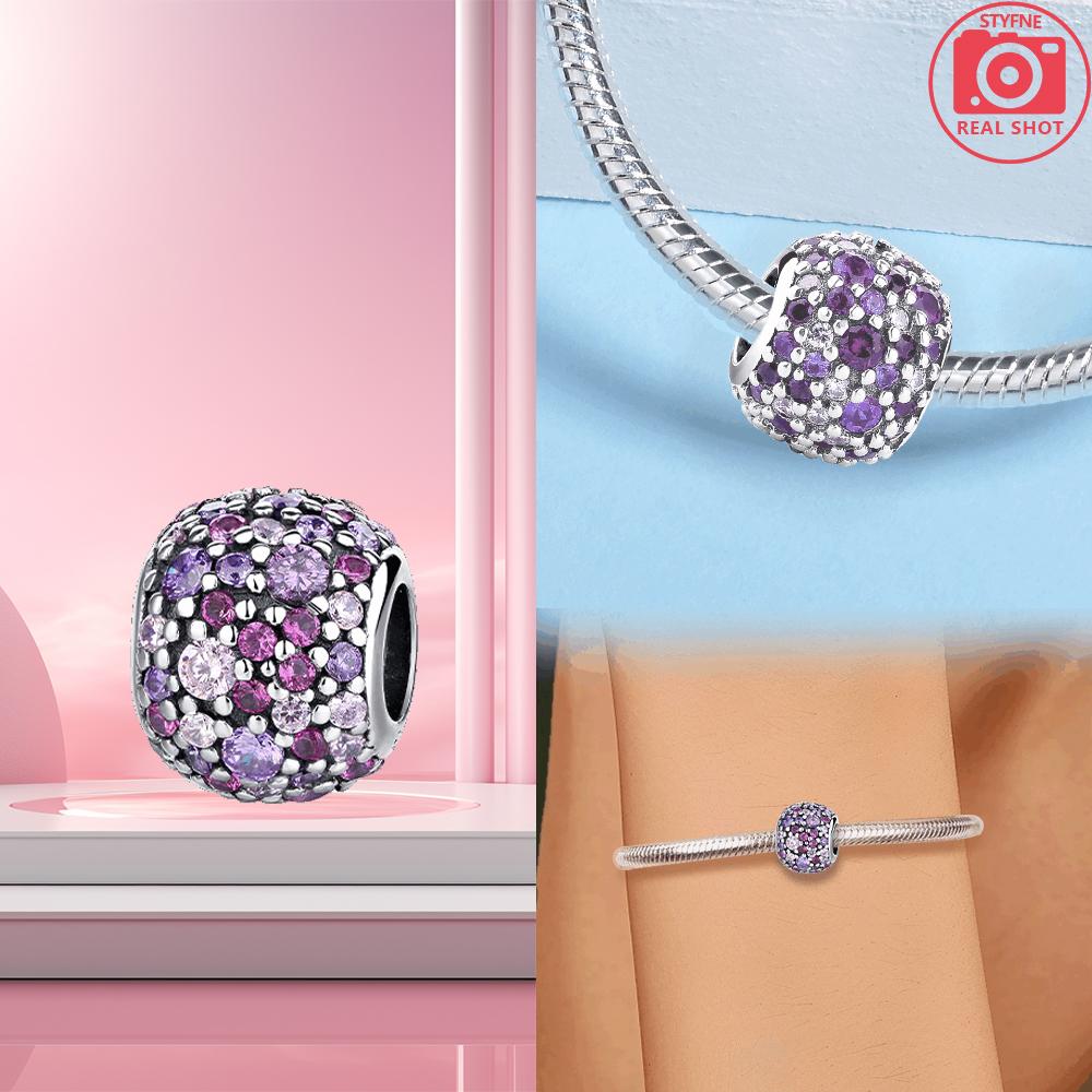 Zirkonia-verzierte Perlen-Anhänger, Kupferbeschichtet, Ideal für Charm-Perlen-Anhänger, Kupferbeschichtet, Authentische Armbänder zur Schmuckherstellung