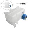 Rezervor de expansiune premium pentru lichid de răcire Fiat Boxer Relay Jumper 2014, material ABS, alb, albastru, număr OE 1674058380
