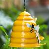 Bird House High Strength Iron Hanging Bird House Decoration for Garden Home Office Yellow
