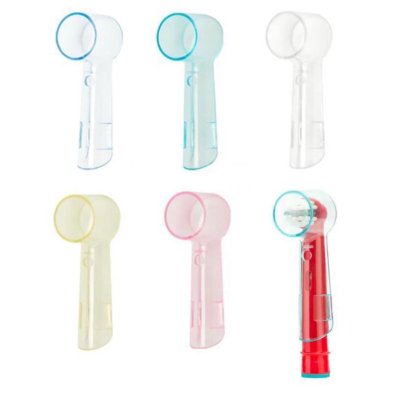 2Pcs Round Electric Toothbrush Head Protective Cover Tooth Brush Heads Lids Stand Holder Keep Clean Dustproof Travel Case