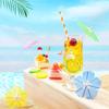 Haundry Cocktail Drink Umbrella Picks, 25pcs Cocktail Umbrellas for Drinks, Mini Hibiscus Paper Drink Umbrellas Toothpicks for Luau Parasols Tropical