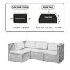 8 Stück/Set Elastische Wasserdichte Sonnenschutzkissenbezüge für Sofas Einfarbige Milchseide Outdoor Gartensofa Überwurf Schutzhülle
