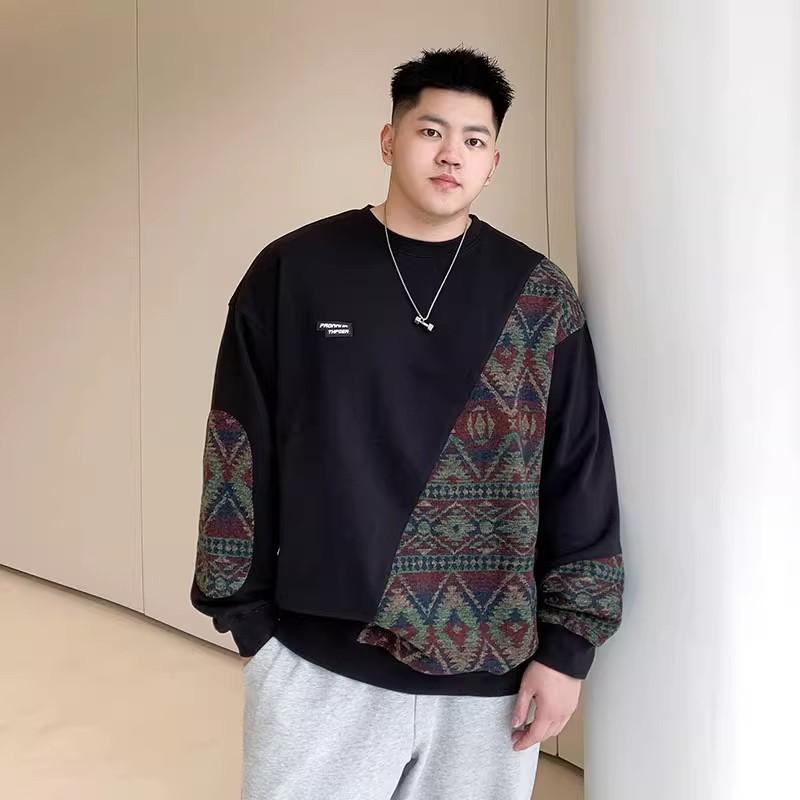 

Этнический стиль мягкая высококачественная ткань устойчивая к сминанию мужская уличная спортивная повседневная дышащая свободная модная трендовая удобная с длинным рукавом 8XL чёрный