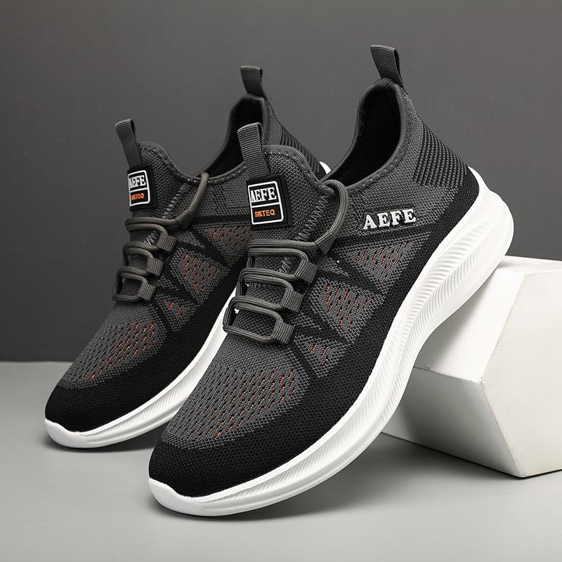 Klasyczne Oddychające Buty do Biegania Lekkie Antypoślizgowe Buty Sportowe Outdoorowe Męskie Sneakersy Sznurowane Modne Buty do Chodzenia dla Mężczyzn