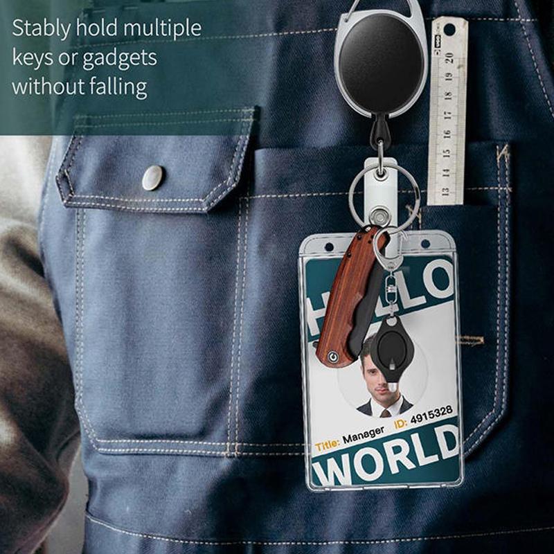 1/5Pcs Badge Reel Clip Credit Card Cover Bus Card Cover Case Retractable Badge Holder Badge Clip Heavy Duty ID Holder NEW