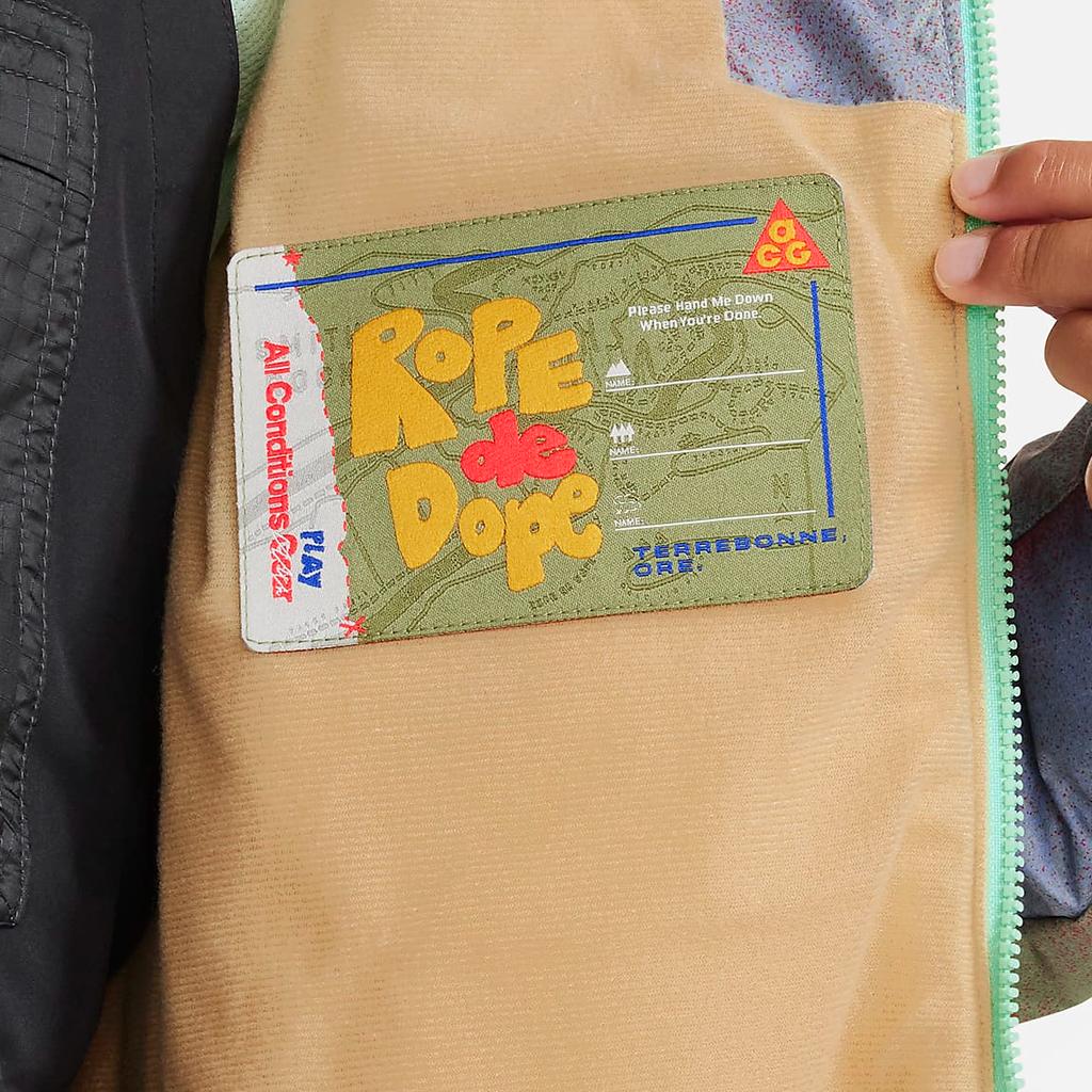 Nike ACG Cotton Jacket With Letter Print And Color Block Hooded Kids Jackets Multicolor DQ8728-569