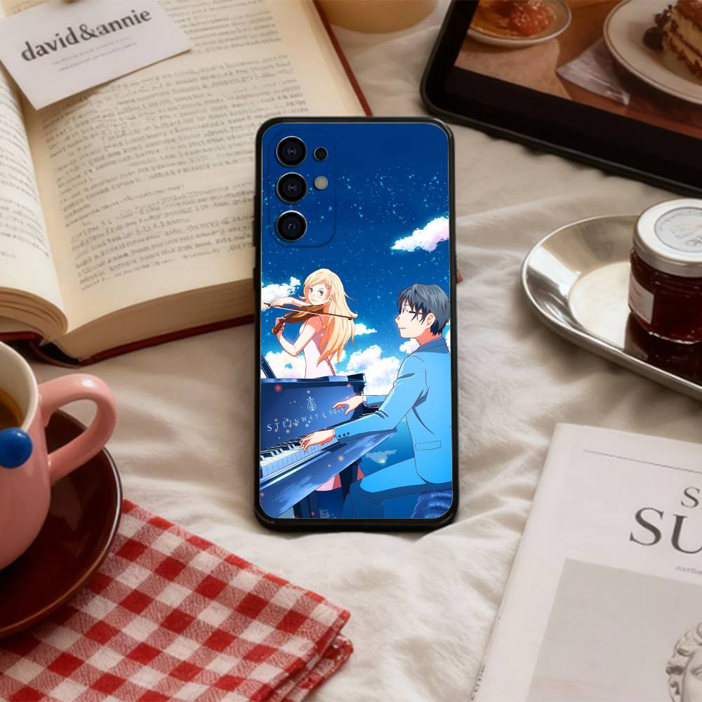 Sad A-Anime Your Lie in April   Phone Case For Samsung S 25,24,23,22,30,21,10,9,Ultra,Plus,Lite,FE,4,5 G Soft Black Case