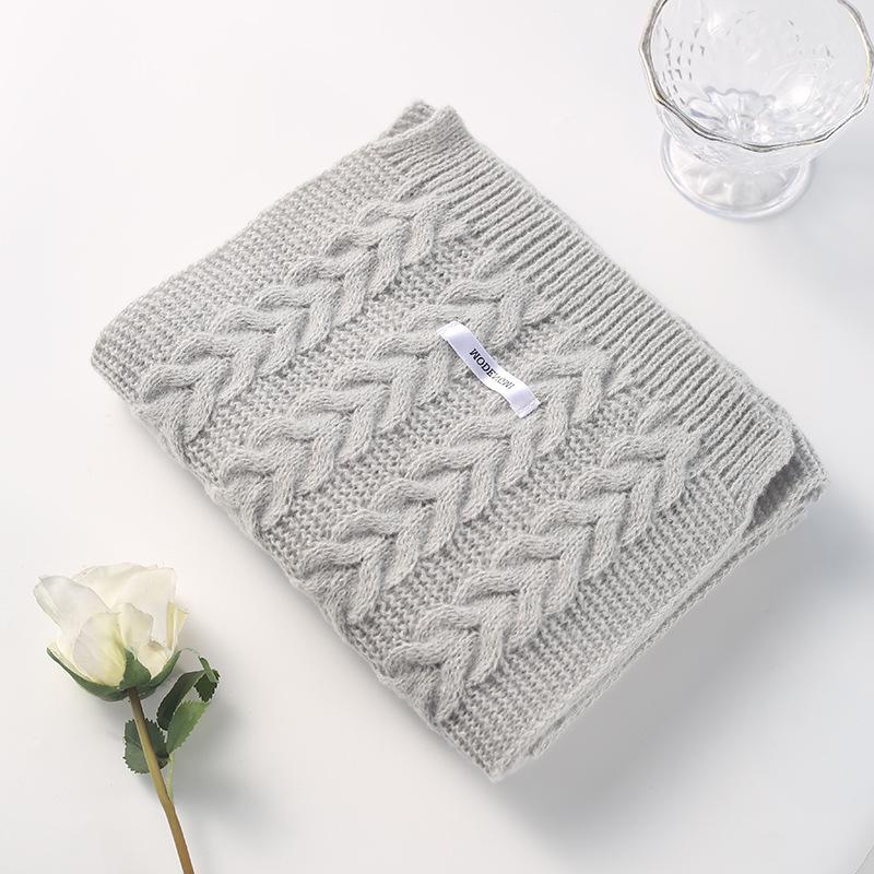 2025 Unisex Korean Style Soft Knitted Wool Neck Warmer for Students and Couples - Versatile for Autumn and Winter