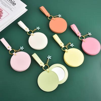 Ultra-Thin Makeup Mirror Round Pocket Mirror Portable Travel Mirror  Gift