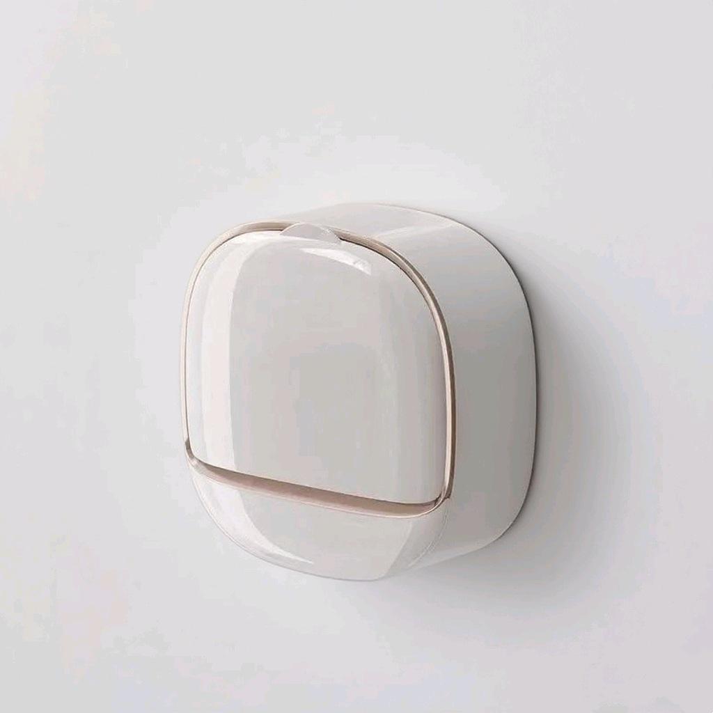 Punch-Free Wall-Mounted Luxury Soap Dish with Lid and Drainage for Bathroom