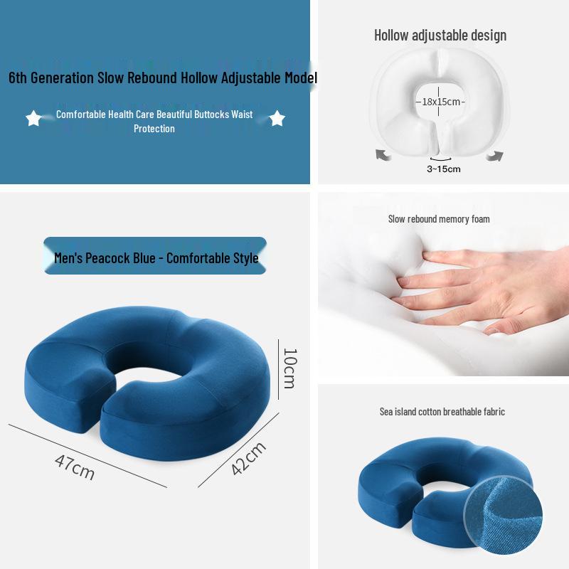 Comfortable Anti-Slip Seat Cushion for Office & Wheelchair - Relieves Pressure & Supports Posture